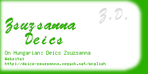 zsuzsanna deics business card